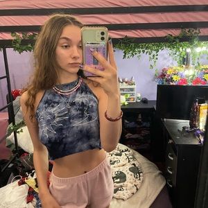 Sun and moon halter top